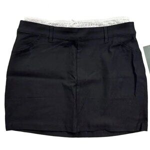 Wild Fable Women's Mini Skirt Peek A Boo Pull On Black with White Lace NWT